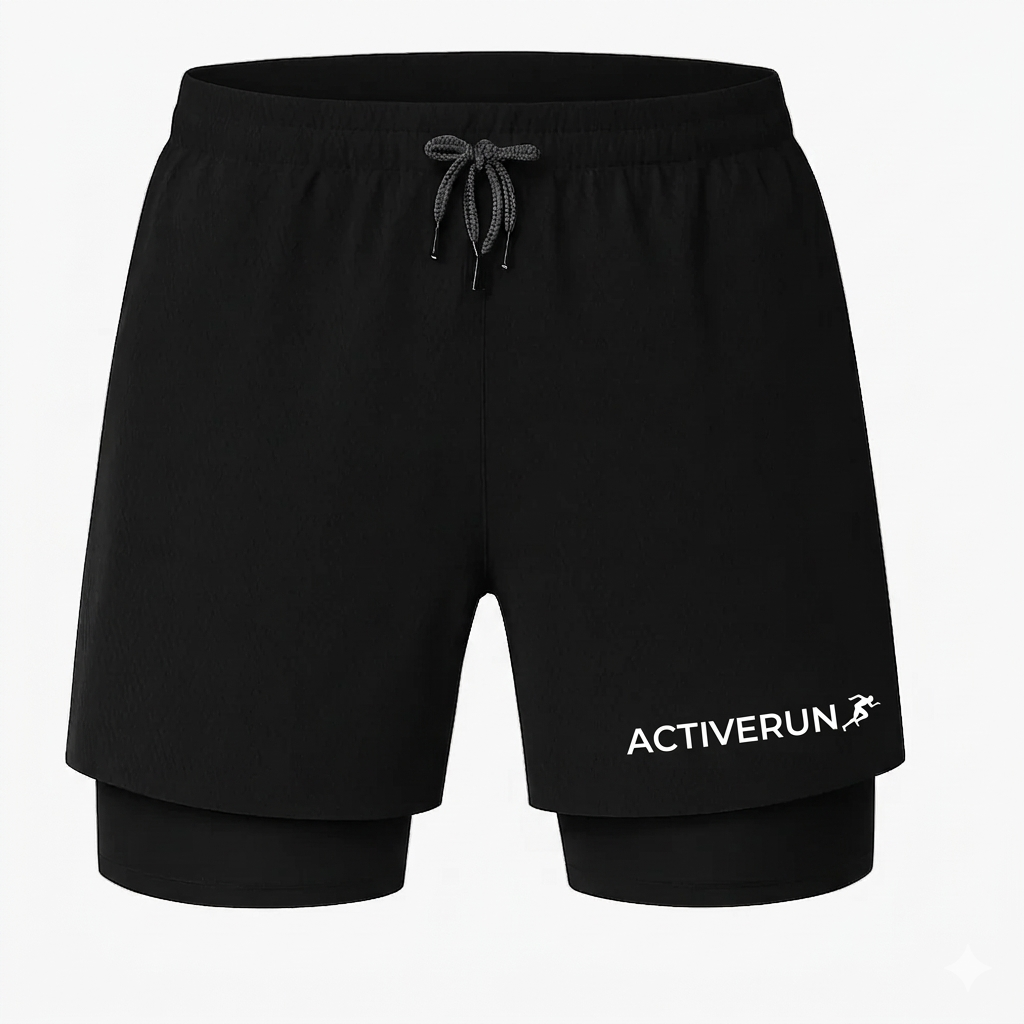 ActiveRun™ – 2-in-1 Träningsshorts för ostörd träning utan studsande mobil